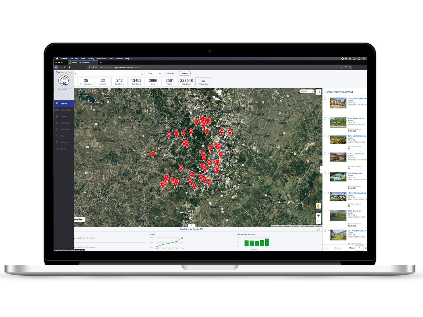 The information available on properties under the property details section.  After searching an address, a details button on the right side of the page is available.  Clicking there gives a general overview at the top of the property details page, with more specific information in the tabs below.    There are tabs for the property details, for MLS details, comparables and nearby listings, tax information, mortgage and transaction history, and documents and reports.   Property details can be found by searching an area and choosing an address from there.